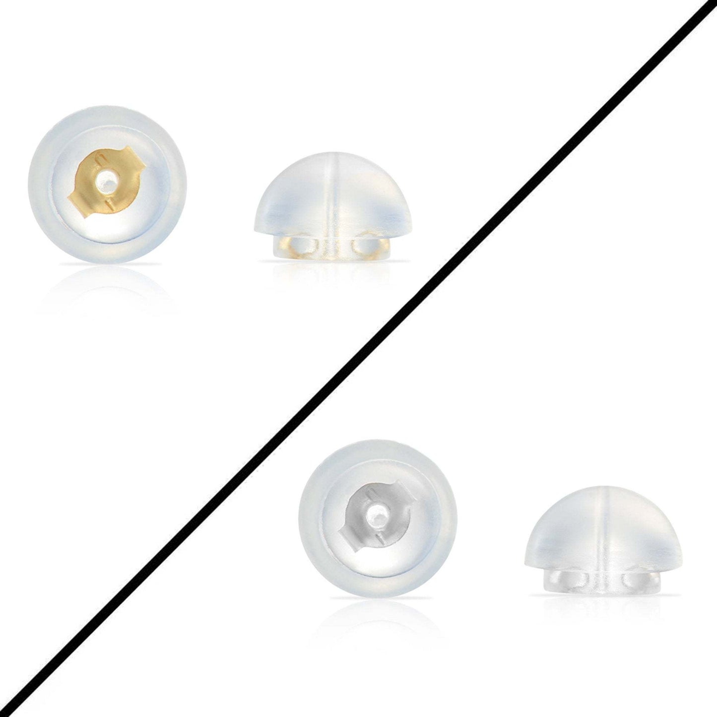 14k Gold Silicone Replacement Backings