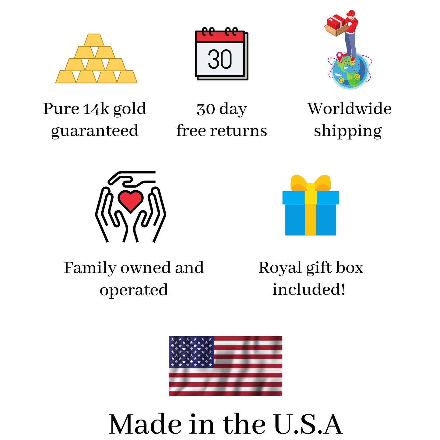 Set of 3! 14k Gold Ball Stud Earrings, Pushback (Unisex)
