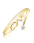 14K Yellow Gold Script LOVE Ring