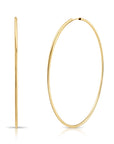 14K Yellow Gold Endless 2.5 Inch Endless Hoop Earrings