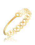 14K Yellow Gold Dainty Heart Link Ring