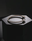 Sterling Silver Jaguar Cuff Italian Bracelet, Fits 7in-8in