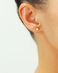 14k Yellow Gold Classic Ball Stud, Single Earring, Screwback (Unisex)