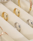 14k Gold Small Huggie Hoop Earrings, 12mm