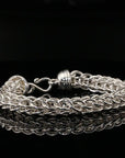 Byzantine Chain Bracelet with S-Hook Clasp, 8.75" Unisex in Sterling Silver