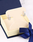 CZ Huggie Hoop Earrings in Sterling Silver