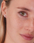 CZ Bird Stud Earrings in Sterling Silver