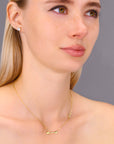 14k Yellow Gold Arrow and Infinity Necklace