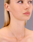 14k Yellow Gold Arrow and Infinity Necklace