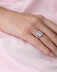 CZ Princess Baguette Ring in Sterling Silver