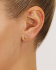 14k Gold Polished Love Knot Stud Earrings with Screwbackings, 7mm