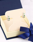 CZ Huggie Hoop Earrings in Sterling Silver