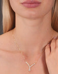 14K Yellow Gold Royal Teardrop Necklace