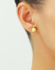 14k Yellow Gold Classic Ball Stud, Single Earring, Pushback (Unisex)