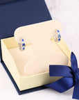 CZ Huggie Hoop Earrings in Sterling Silver