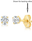 Set of 12! 14k Yellow Gold Birthstone Stud Earrings, 3mm Jewelry Set
