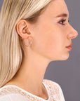 14k Yellow Gold Braided Round Hoop Earrings