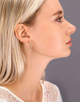 14k Yellow Gold Braided Round Hoop Earrings