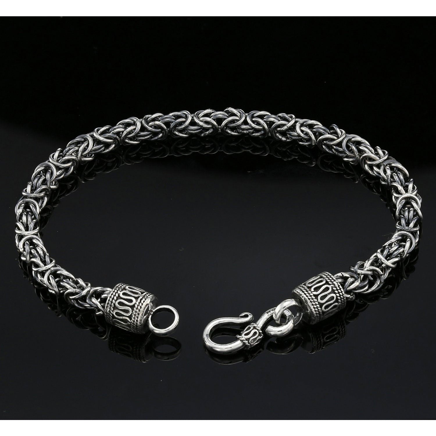 Type Chain Bracelet, Sterling Silver, Men's Bracelets