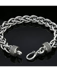 Dark Handmade Byzantine Chain Bracelet. Unisex in Sterling Silver
