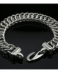 Handmade Snake-Styled Byzantine Chain Bracelet. Unisex in Sterling Silver