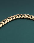 Solid 14K Yellow Gold Diamond Lock Bracelet