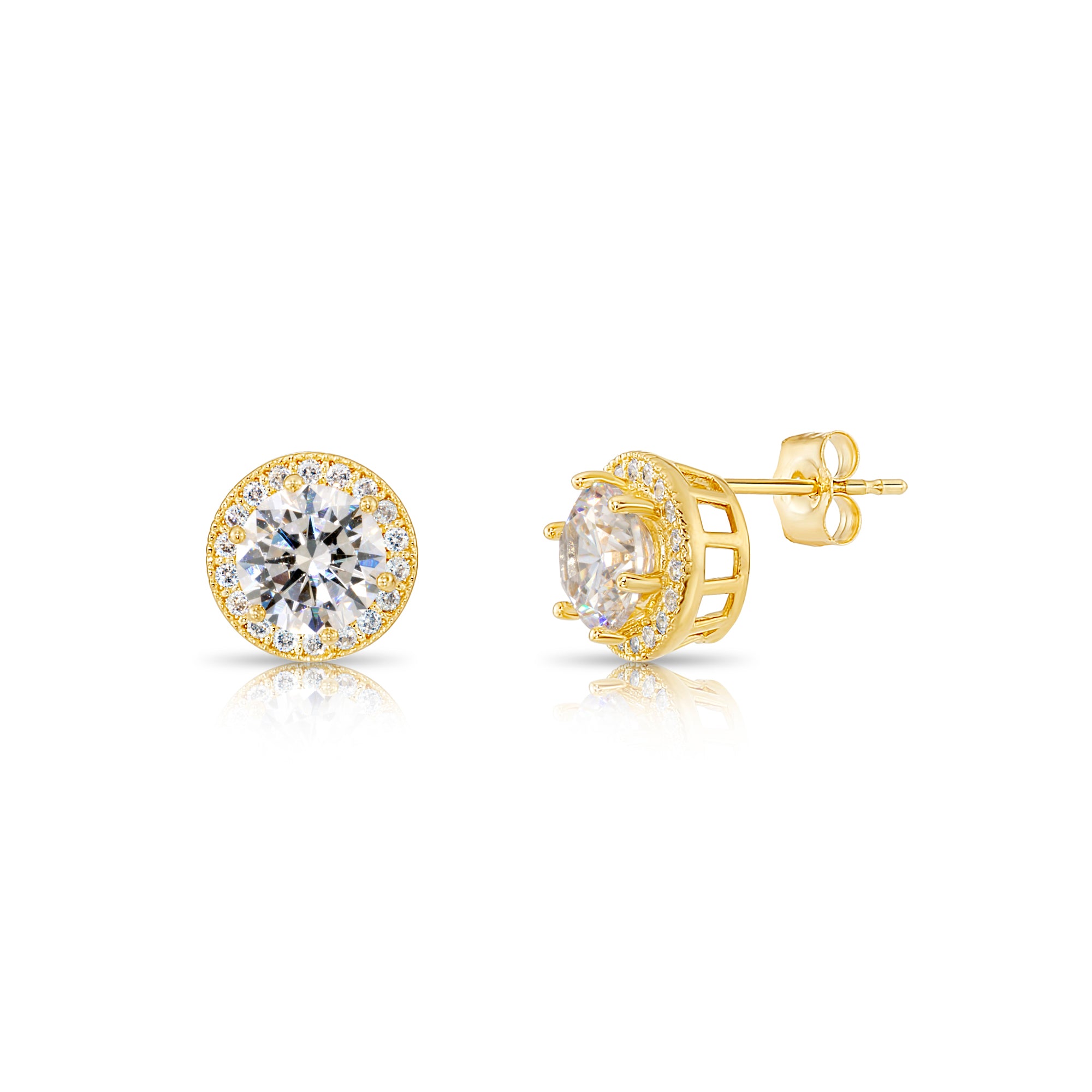 10k gold store simulated diamond earrings