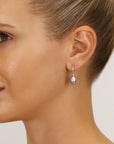 14k Yellow Gold Freshwater Pearl Dangle Earrings With Butterfly Pushbacks