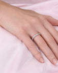 Sterling Silver Simulated Diamond Eternity Band Ring, 2mm
