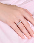 Sterling Silver Simulated Diamond Eternity Band Ring, 2.5mm