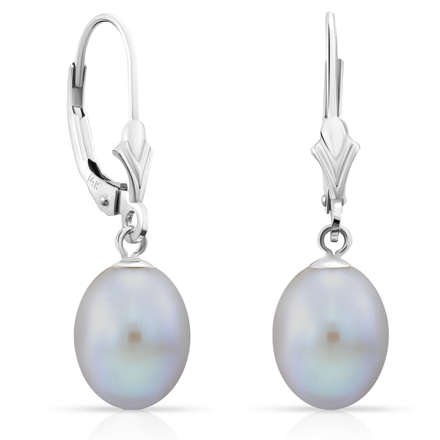 14k Gold Freshwater Pearl Dangle Earrings