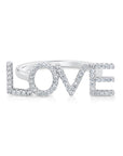 CZ LOVE Ring in Sterling Silver