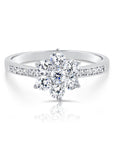 CZ Flower Ring in Sterling Silver