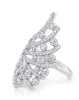 CZ Spiral Cocktail Ring in Sterling Silver