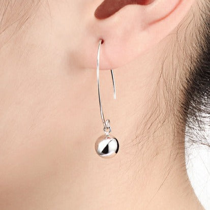 Sterling Silver Dangle Ball Drop Earring
