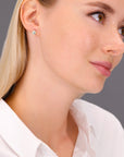 10k Yellow Gold Round Halo Stud Earrings