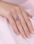 CZ Birthstone Ring, 4 colors in Sterling Silver