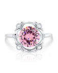 CZ Birthstone Ring, 4 colors in Sterling Silver