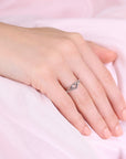 CZ Open Heart Ring In Sterling Silver