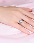 CZ Royal Princess Tiara Ring in Sterling Silver