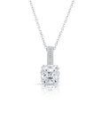 CZ Charm Necklace in Sterling Silver