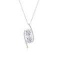 CZ Brilliant Infinity Charm Necklace in Sterling Silver