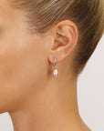 14k Yellow Gold Freshwater Pearl Dangle Earrings With Butterfly Pushbacks
