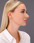 14k Yellow Gold Textured Hoop Earrings, The Spiral Collection