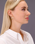 14k Yellow Gold Textured Hoop Earrings, The Spiral Collection