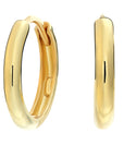 Sterling Silver Classic Round Huggie Hoop Earrings, 13mm