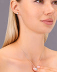 14k Gold Classic Solitaire Necklace, With Adjustable 14K Gold Cable Chain 16"-18"