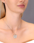 Key to My Heart Charm Necklace in Sterling Silver