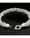 Handmade Byzantine Rope Chain Bracelet. Unisex in Sterling Silver