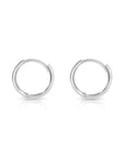 14k Gold Small Huggie Hoop Earrings, 12mm